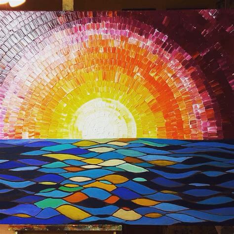 Sunset Mosaic Art Projects Mosaic Art Mosaic Murals