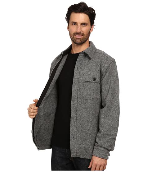 Lyst Woolrich Wool Stag Shirt Jacket In Gray For Men