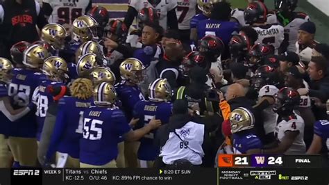 Oregon State Vs Washington Heated Moment After The Game Youtube