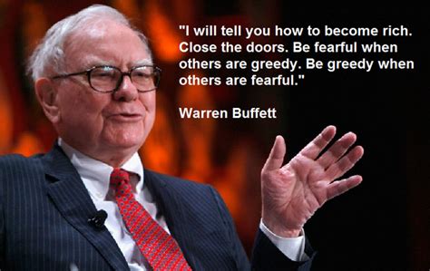 Warren Buffett Quote Be Fearful Trade Brains