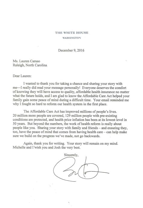 How To Write A Letter To President Obama Sample