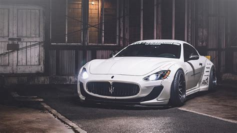 Hd Wallpaper White Car Vehicle Maserati Granturismo Automotive Design Wallpaper Flare