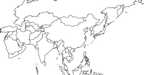 Blank Map Of Asia Free Printable Maps