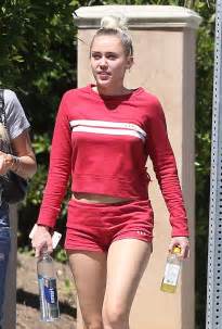 Miley Cyrus In Red Shorts Out In Santa Monica Gotceleb