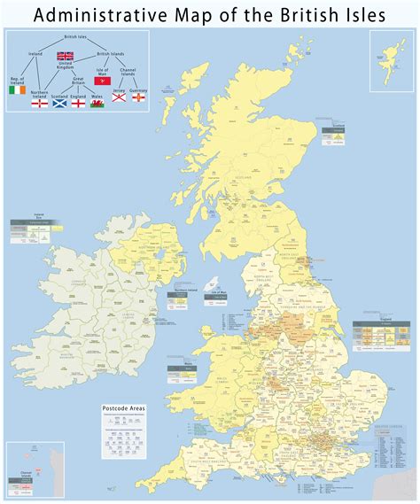 Klicken sie auf ein land, um eine detaillierte karte anzuzeigen. Landkarte England (administrative Bezirke/Postal Codes ...