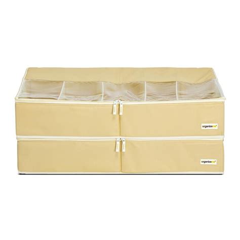 Organizeme 2 Pack 12 In W X 4 In H X 18 In D Yellow Fabric Collapsible