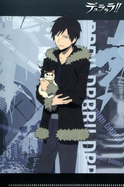 An Anime Character Holding A Cat In His Hands