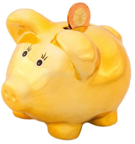 Gold Piggy Bank Stock Image Image Of Bank Finance Coin 35858073