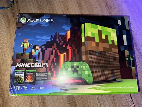 Xbox One S Minecraft Bundle 1tb Limited Edition Console Pegi Version