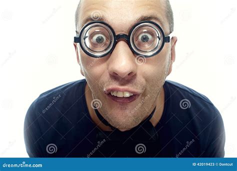 Guy In Eyeglasses Stock Image Image Of Goofy Funny