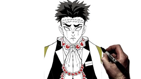 How To Draw Gyomei | Step By Step | Demon Slayer: Kimetsu no Yaiba