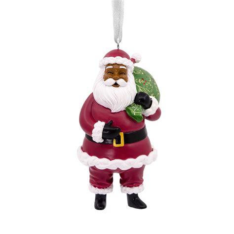 Hallmark Mahogany Jolly Santa Claus Christmas Ornaments