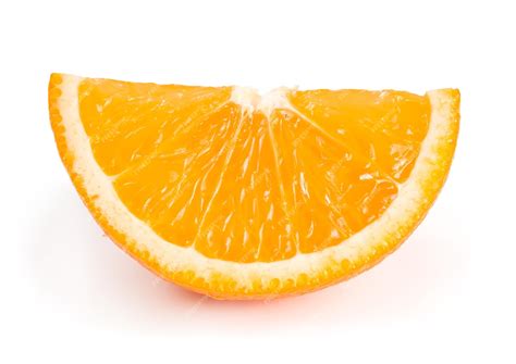 Premium Photo One Slice Of Orange Isolated On White Background