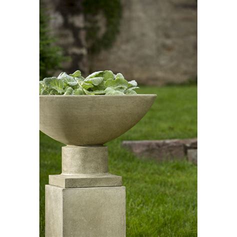 Savoy Planter On Pedestal Modern Outdoor Urn Kinsey Garden Decor