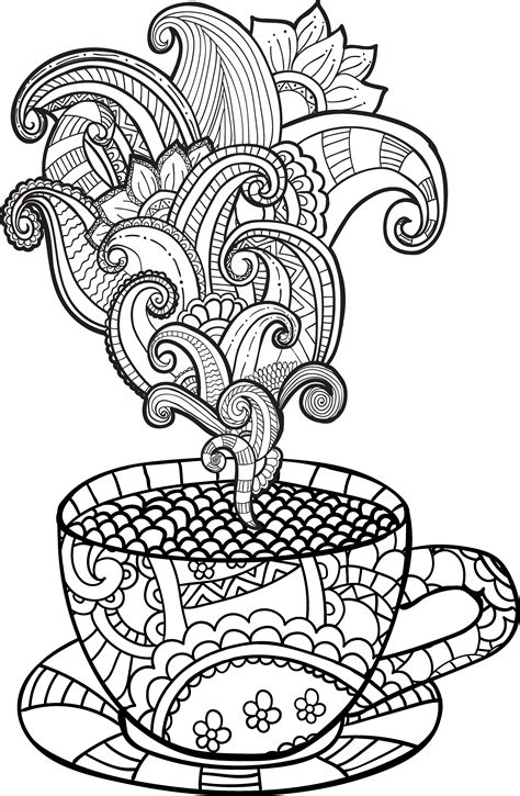 Cup Coloring Page At Getcolorings Free Printable Colorings Pages