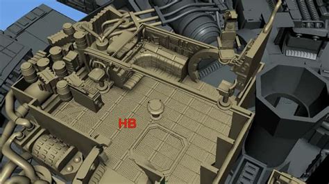 3d Printable Millennium Falcon Interior Engine Main Hold Kit 3