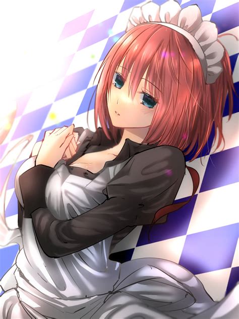 vent vert kuuya hisui tsukihime tsukihime commentary request highres 1girl apron