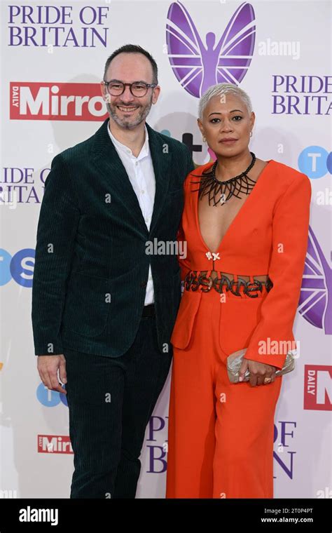 Monica Galetti And Husband Arrive For The Pride Of Britain Awards At
