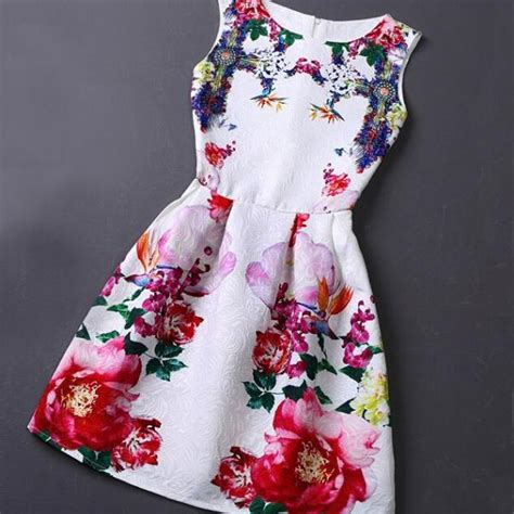 Vintage Jacquard Printed Sleeveless Vest Dress Vc30510mn On Luulla