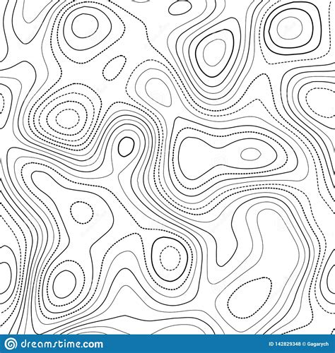 Contour Lines Stock Vector Illustration Of Grid Pattern 142829348