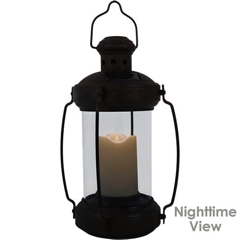 This Charming Antique Finish Outdoor Hanging Solar Lantern Will Add