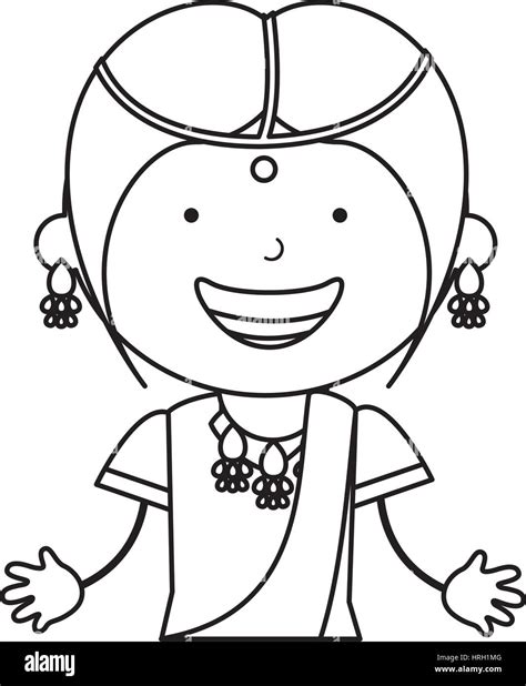 Hindu Little Girl Character Stock Vector Image And Art Alamy