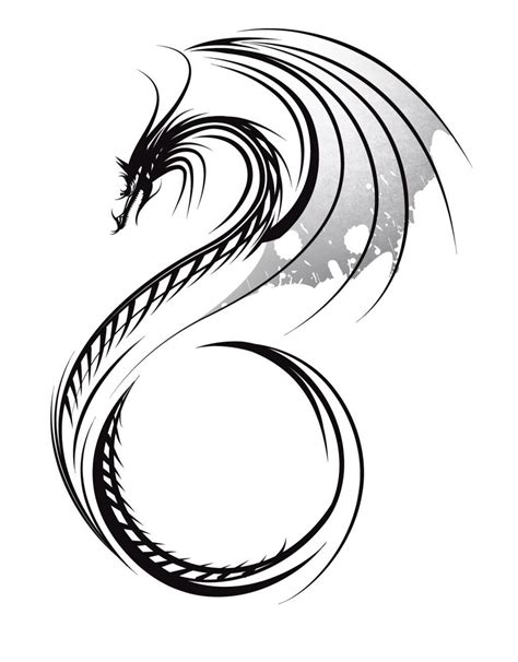 Dragon Fine Line Black Art Tattoo Kleine Drachen Tattoos Drachen