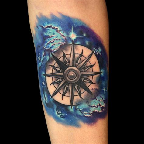 Night And Compass Tattoo By Jordi Pla Compass Rose Tattoo Ink Master