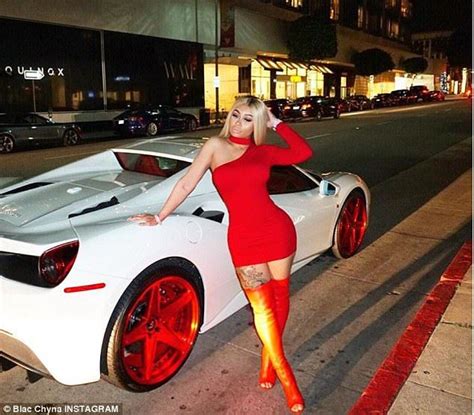 Blac Chyna Flaunts Curves In Red Skintight Mini Dress While In La Car