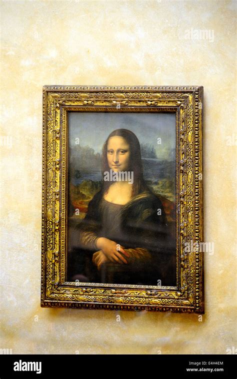 Mona Lisa Painting The Louvre Museum Paris France Europe Fr City Of