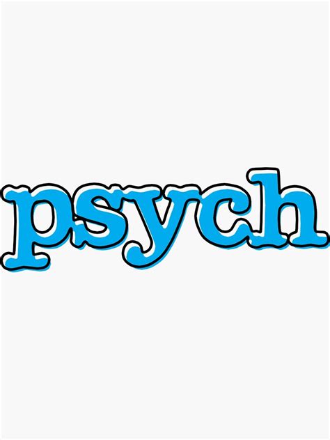 Psych Logo Blue Tv Show Sticker By Youngcrubbas Redbubble