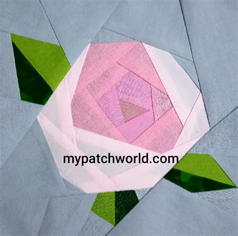 Paper Pieced Rose Pattern All About Patchwork And Quilting