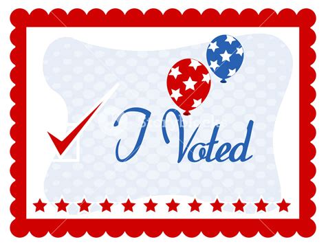 I Voted Election Day Vector Illustration Royalty Free Stock Image