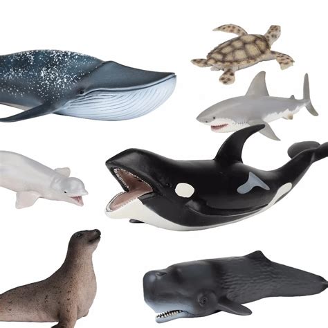 Lanwin Ocean Toy Animal Model Sea Animals Bule Whale Shark Walrus