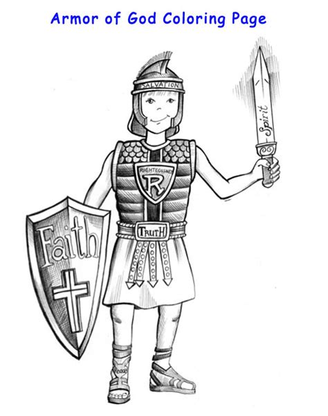 Armor Of God For Kids Coloring Pages This Coloring Sheet Dimension Is