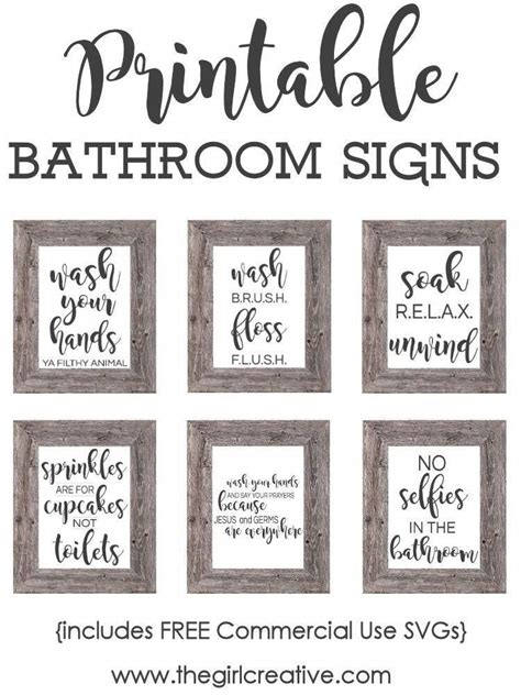 Printable Pdf Free Printable Bathroom Signs
