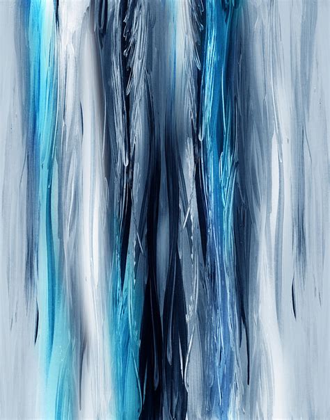 Abstract Waterfall Turquoise Flow Painting By Irina Sztukowski Pixels