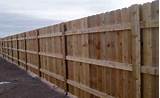 Wood Fencing With Metal Posts Photos