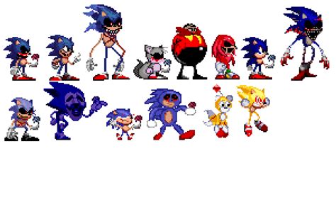 Pixilart All Fnf Sonic Exe Mod Characters By Blue Blue