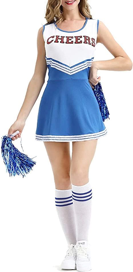 Womens Cheerleader Costume High School Cheerleading Outfit Halloween