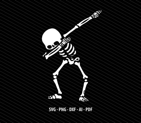Skeleton Svg Dabbing Skeleton Svg Halloween Svg Halloween Etsy
