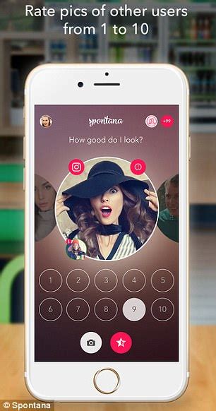 Spontana App Lets People Rate Your Selfies Daily Mail Online
