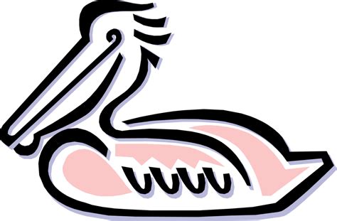 Pelicans Logo Vector Illustration Of Large Water Bird Pelican