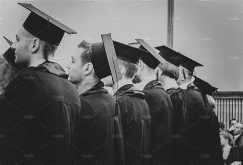 Shot Of Graduation Caps School And Education Stock Photos Creative Market