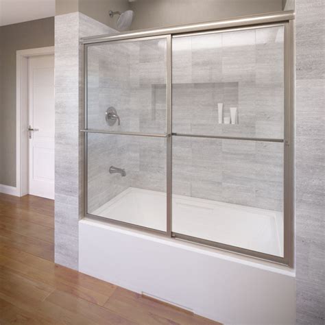 Deluxe Framed Sliding Bathtub Shower Door Fits Contemporary