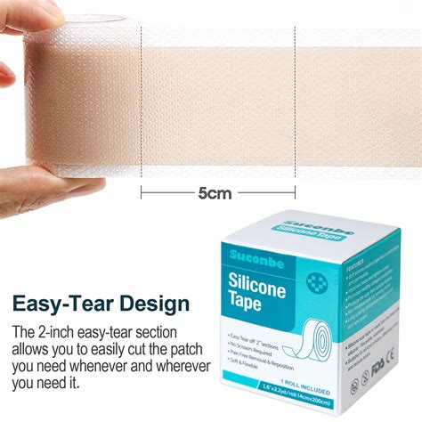 Suconbe Silicone Scar Tape 16 X 80 Rollmedical Grade Soft Silicone