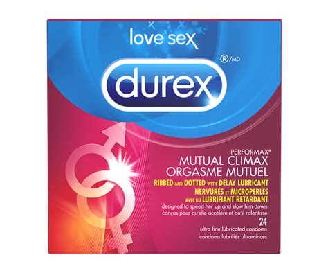 Durex Condoms Mutual Orgasm Ribbed Dotted With Delay Gel 24 Units