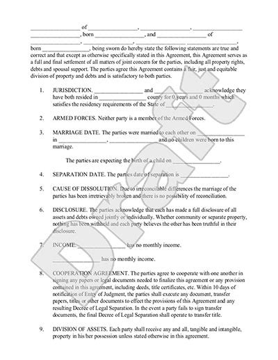 A separation agreement is a contract between you and your spouse. Legal Separation Papers - Free Printable Documents
