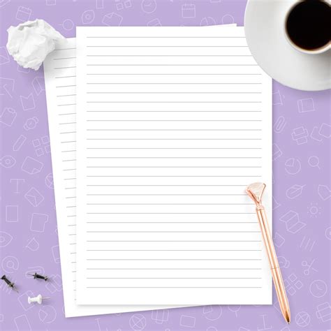 Lined Paper Template 7mm Template Printable Pdf