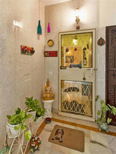 ⇒ Brass Indian Lamps Small Cutesy Entrance To An Apartment Home